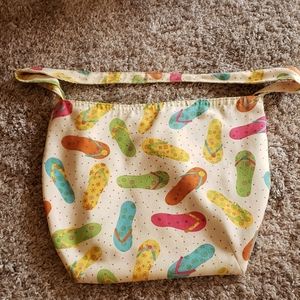 Flip flop boho style beach bag